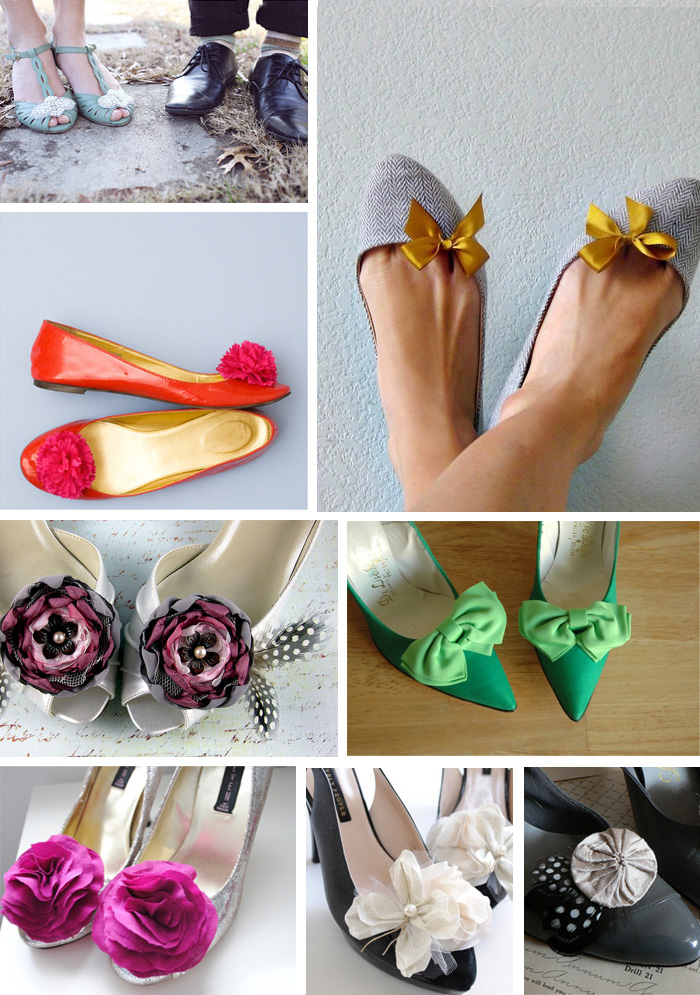  all clip on the same shoe clips that match your wedding palette